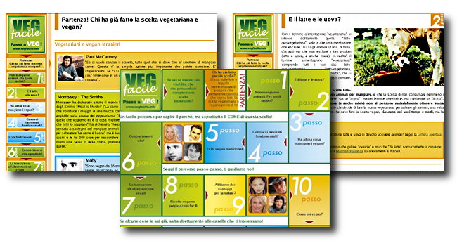 Schermate del sito Vegafacile